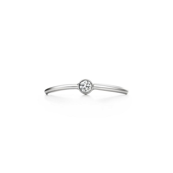 Bague Wave par Elsa Peretti en platine 950 millièmes et diamants – Size 4 Tiffany & Co.