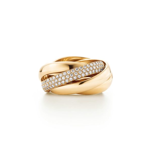 Bague à cinq anneaux Paloma’s Melody en or 18 carats et diamants – Size 6 Tiffany & Co.
