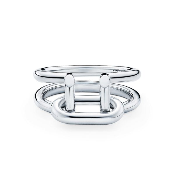 Bague à deux rangs Tiffany HardWear en argent 925 millièmes – Size 4 Tiffany & Co.