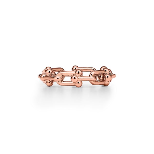Bague à micro-maillons Tiffany HardWear en or rose – Size 8 1/2 Tiffany & Co.