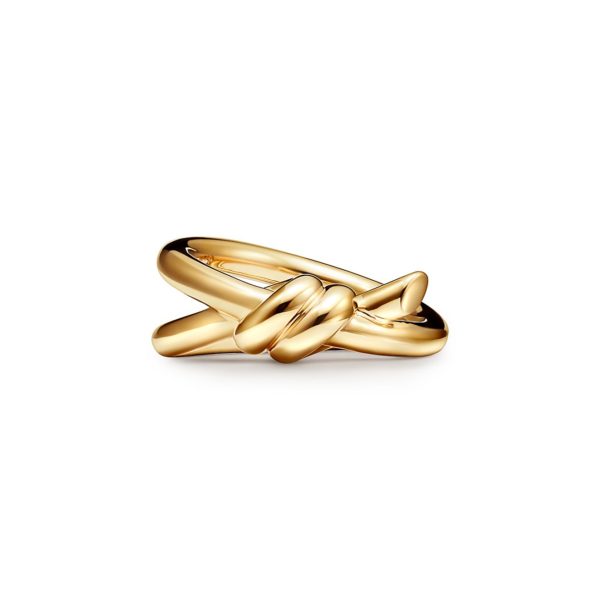 Bague double rang Tiffany Knot en or jaune 18 carats – Size 4 1/2 Tiffany & Co.