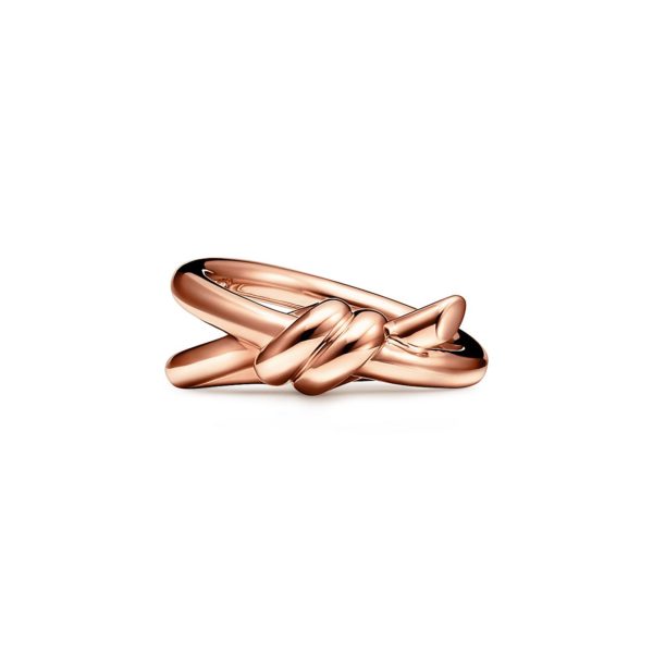 Bague double rang Tiffany Knot en or rose 18 carats – Size 6 Tiffany & Co.