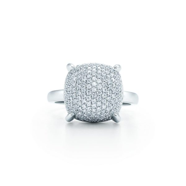 Bague en or blanc 18 carats et diamants, Sugar Stacks par Paloma – Size 6 Tiffany & Co.
