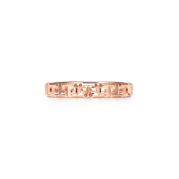 Bague étroite Tiffany T True en or rose 18 carats Largeur: 3,5 mm – Size 10 1/2 Tiffany & Co.