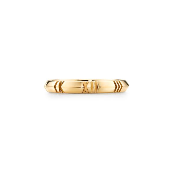 Bague étroite pleine Atlas X en or jaune 18 carats Largeur: 3 mm – Size 11 1/2 Tiffany & Co.