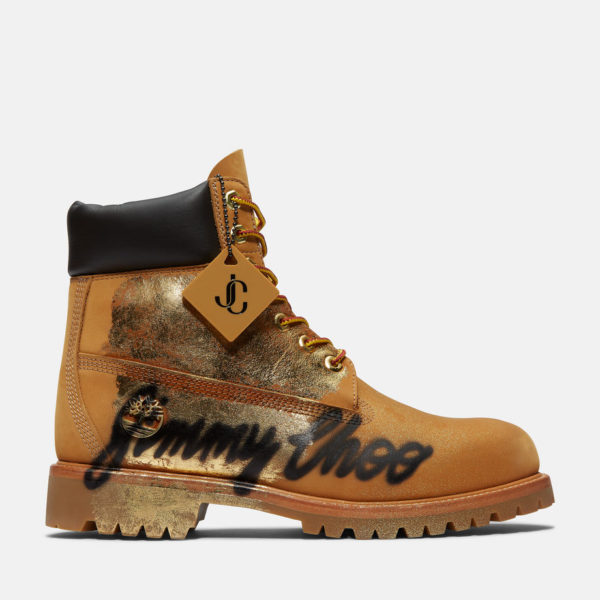 Bottine Taggée Jimmy Choo X Timberland Pour Homme En Jaune Marron Clair, Taille 46