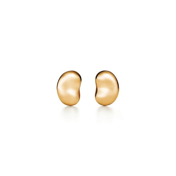 Boucles d’oreilles Bean design par Elsa Peretti en or jaune 18 carats 5 mm – Size 5 mm Tiffany & Co.