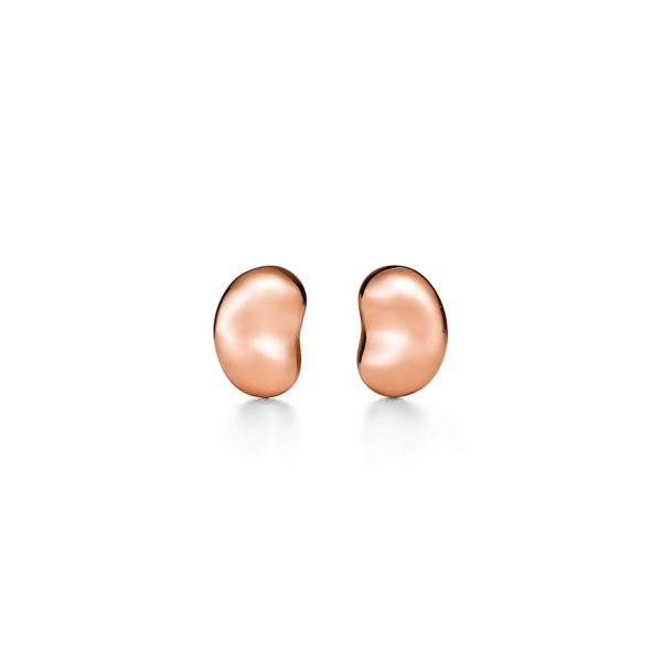 Boucles d’oreilles Bean design par Elsa Peretti en or rose 18 carats 5 mm – Size 5 mm Tiffany & Co.