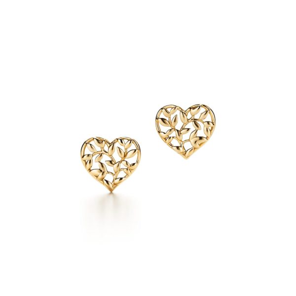 Boucles d’oreilles Caur Olive Leaf par Paloma Picasso en or 18 carats Tiffany & Co.