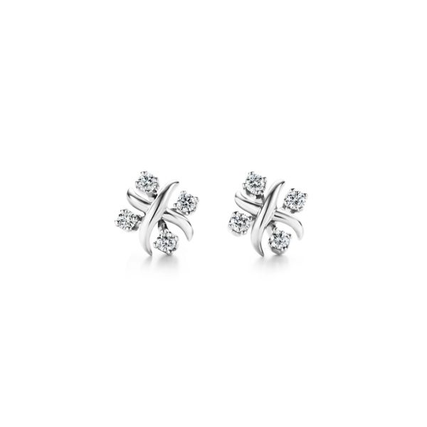 Boucles d’oreilles Lynn en platine et diamants, par Jean Schlumberger Tiffany & Co.