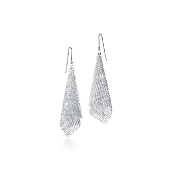 Boucles d’oreilles Maille drapée en argent 925 millièmes, par Elsa Peretti. Sma – Size Small Tiffany & Co.