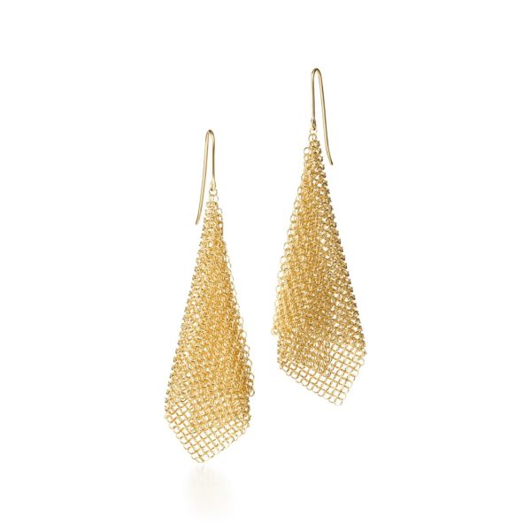 Boucles d’oreilles Maille drapée en or 18 carats, par Elsa Peretti. Small Tiffany & Co.