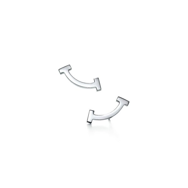 Boucles d’oreilles Smile Tiffany T en or blanc 18 carats Tiffany & Co.