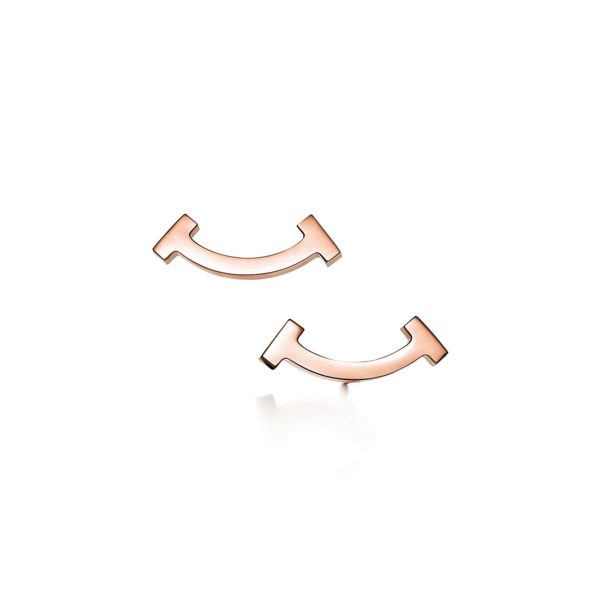 Boucles d’oreilles Smile Tiffany T en or rose 18 carats Tiffany & Co.