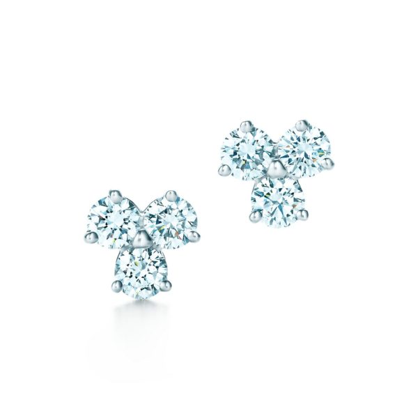 Boucles d’oreilles Tiffany Aria en platine et diamants Tiffany & Co.