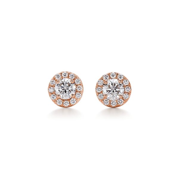 Boucles d’oreilles Tiffany Soleste en or rose 18 carats et diamants Tiffany & Co.