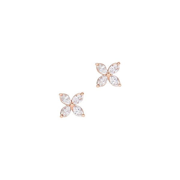 Boucles d’oreilles Tiffany Victoria en or rose 18 carats et diamants Mini Tiffany & Co.