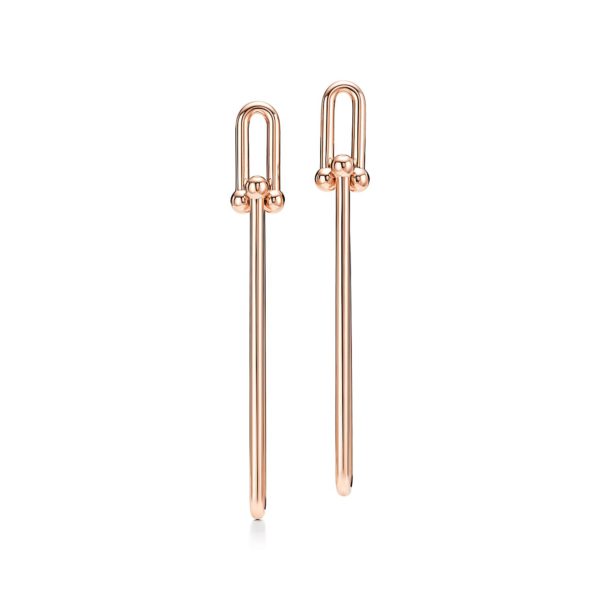Boucles d’oreilles à maillons longs Tiffany HardWear, or rose 18 cts Tiffany & Co.