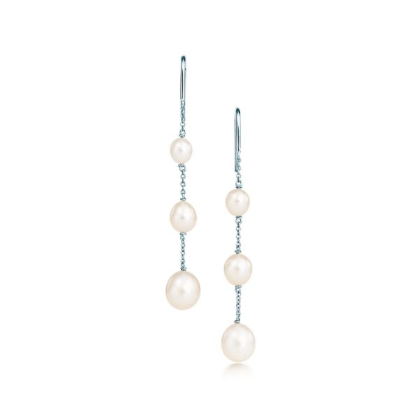 Boucles d’oreilles chaînes Pearls by the Yard Elsa Peretti en argent 925 mil Tiffany & Co.