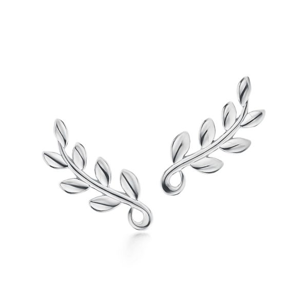 Boucles d’oreilles montantes Olive Leaf Paloma Picasso en argent 925 millièmes Tiffany & Co.