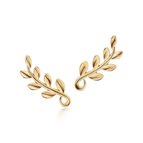 Boucles d’oreilles montantes Olive Leaf Paloma Picasso en or 18 carats Tiffany & Co.