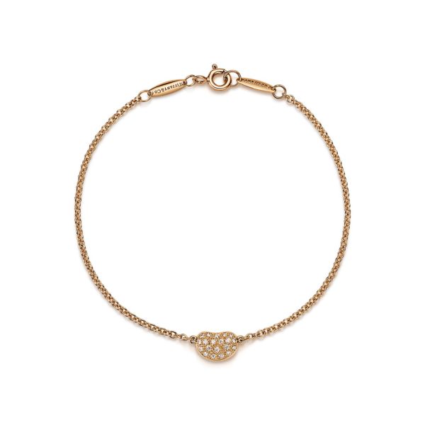 Bracelet Bean design par Elsa Peretti en or jaune 18 carats et diamants Tiffany & Co.
