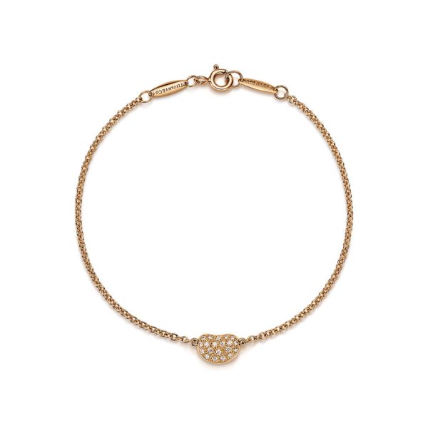Bracelet Bean design par Elsa Peretti en or jaune 18 carats et diamants Tiffany & Co.