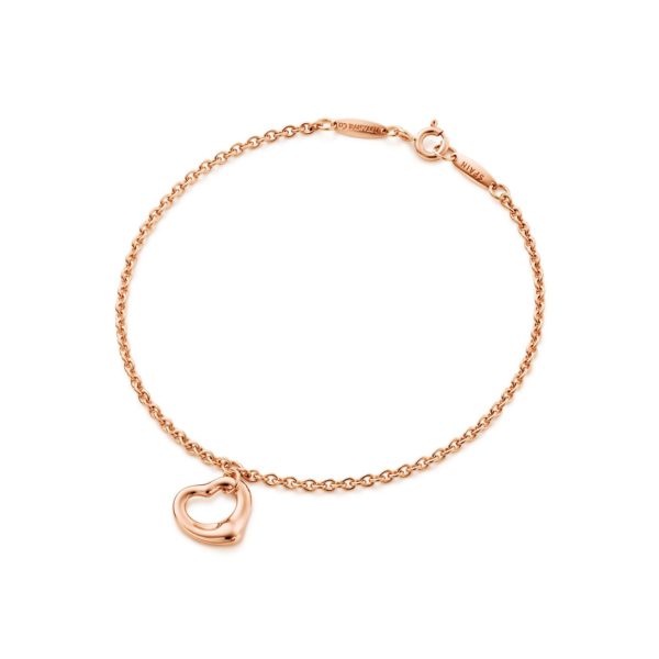 Bracelet Open Heart Elsa Peretti en or rose 18 carats 11 mm Tiffany & Co.
