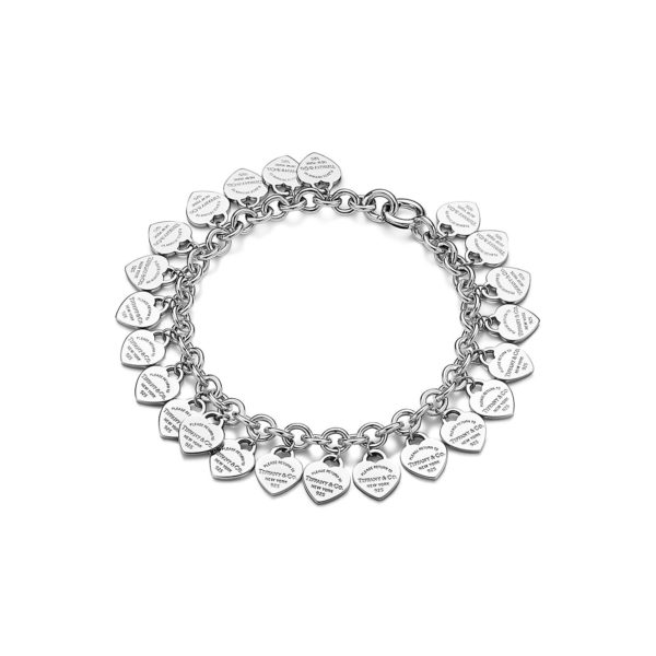 Bracelet Plaque Caur multiple Return to Tiffany en argent 925 millièmes – Size Medium Tiffany & Co.
