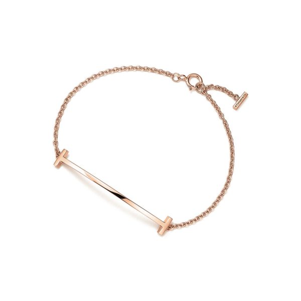 Bracelet Smile Tiffany T en or rose 18 carats – Size Large Tiffany & Co.
