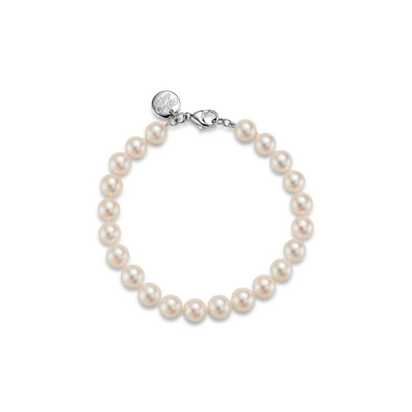 Bracelet Tiffany Essential Pearls, perles d’Akoya, fermoir en or blanc 18 cts – Size 7.5 in Tiffany & Co.