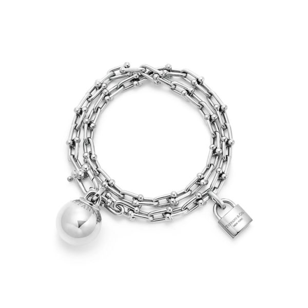Bracelet à double tour Tiffany HardWear, maillons taille Small, en argent – Size Large Tiffany & Co.