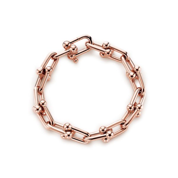Bracelet à gros maillons Tiffany HardWear en or rose 18 carats – Size Large Tiffany & Co.