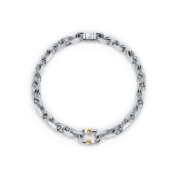 Bracelet à maillons Tiffany 1837 Makers en argent et or Extra large Tiffany & Co.