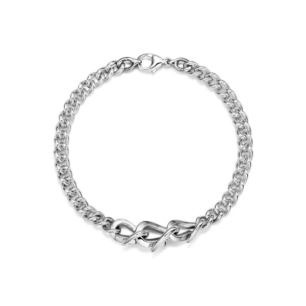 Bracelet à maillons Tiffany Forge en argent 925 millièmes ultra poli – Size Small Tiffany & Co.