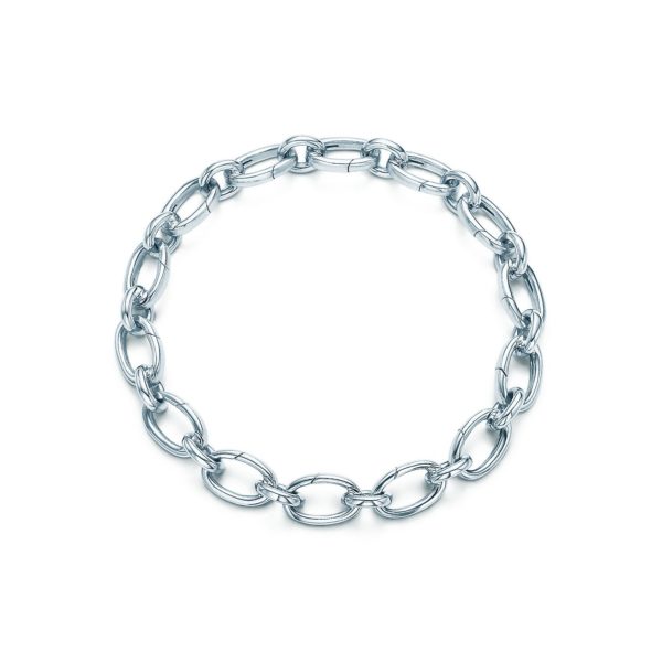 Bracelet à maillons fermoirs en argent 925 millièmes Longueur: 19 cm – Size Medium Tiffany & Co.
