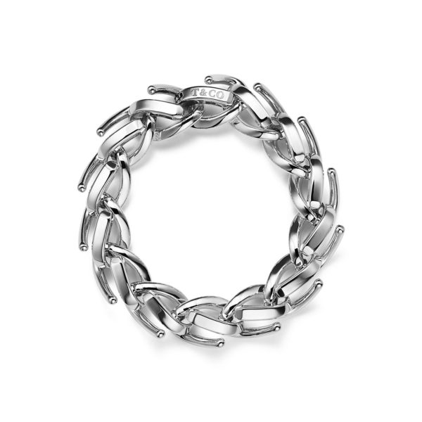 Bracelet à maillons taille Large Tiffany Forge en argent ultra poli – Size Extra Small Tiffany & Co.