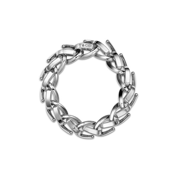 Bracelet à maillons taille Large Tiffany Forge en argent ultra poli – Size Medium Tiffany & Co.