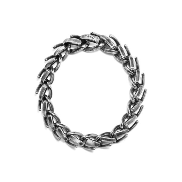 Bracelet à maillons taille Medium Tiffany Forge en argent 925 millièmes noirci – Size Extra Small Tiffany & Co.
