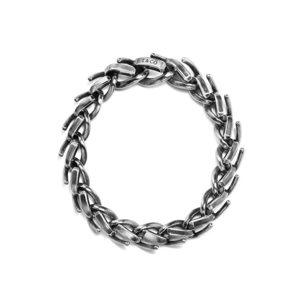 Bracelet à maillons taille Medium Tiffany Forge en argent 925 millièmes noirci – Size Small Tiffany & Co.