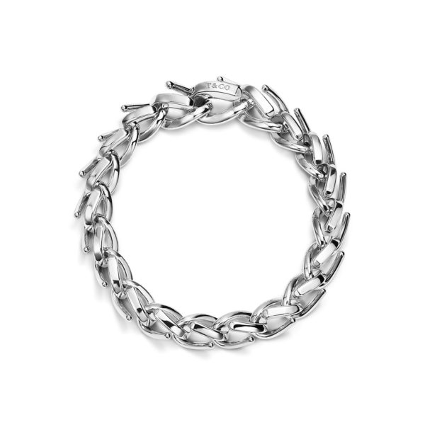 Bracelet à maillons taille Medium Tiffany Forge en argent ultra poli – Size Large Tiffany & Co.