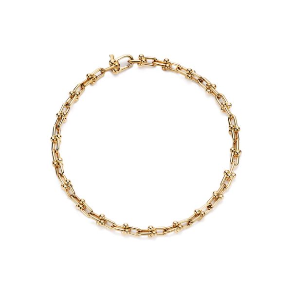 Bracelet à micro-maillons Tiffany HardWear en or jaune 18 carats Medium Tiffany & Co.
