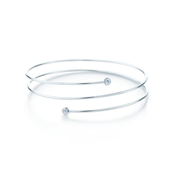 Bracelet à trois rangs Diamond Hoop Elsa Peretti, argent 925 mil et diamants Tiffany & Co.