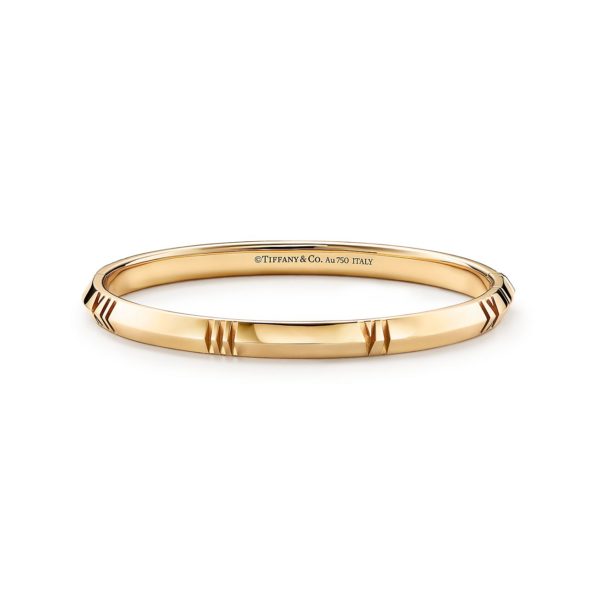 Bracelet jonc à charnière étroit Atlas X en or jaune 18 carats – Size Medium Tiffany & Co.