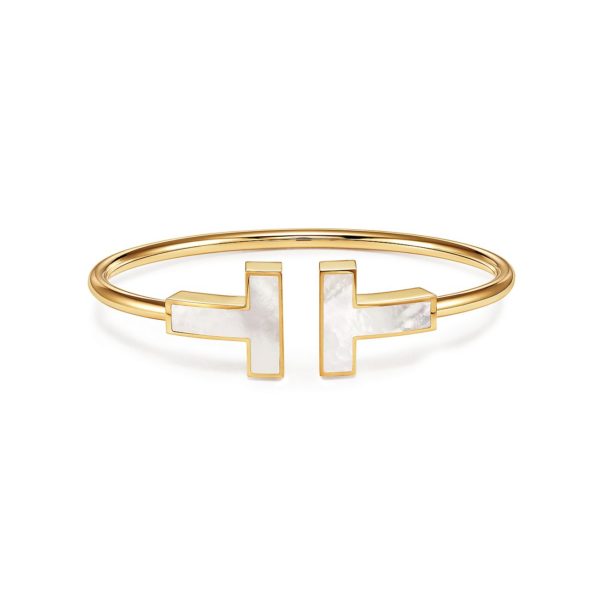 Bracelet large Wire Tiffany T en or 18 carats et nacre Large – Size Large Tiffany & Co.