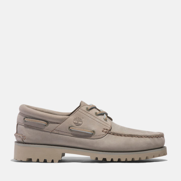Chaussure Bateau Authentique Cousue Main Timberland Pour Homme En Taupe Clair Beige