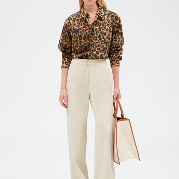 Pantalon beige coton et lin – Claudie Pierlot