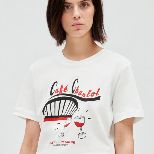 T-shirt Café Charlot écru – Claudie Pierlot