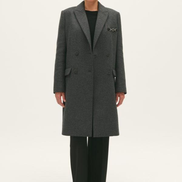 Manteau droit gris – Claudie Pierlot
