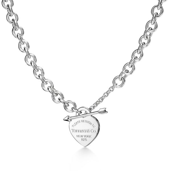 Collier Lovestruck Plaque Caur Return to Tiffany en argent Medium Tiffany & Co.